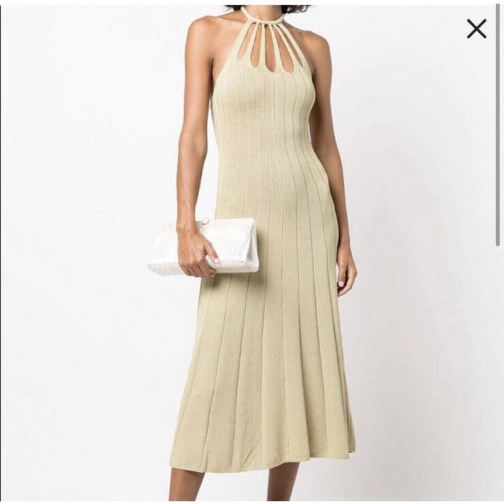 Cult Gaia Dawn Dress Khaki NWT - Picture 2 of 5